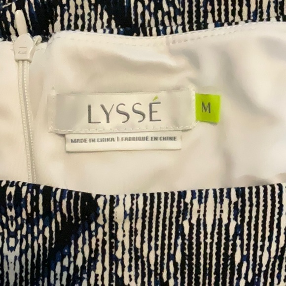 Black, White, and Blue Pencil Skirt by LYSSE - Size Medium - Picture 4 of 5